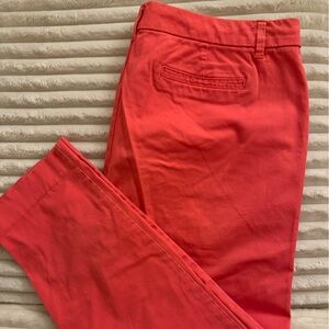 Crown & Ivy coral ankle length pants. 
Like new